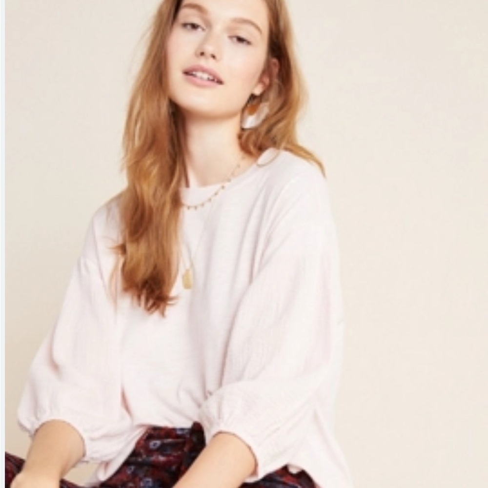 Velvet by Graham & Spencer | Margot Knit Top in Soft Pink | 100% Cotton | Sz S